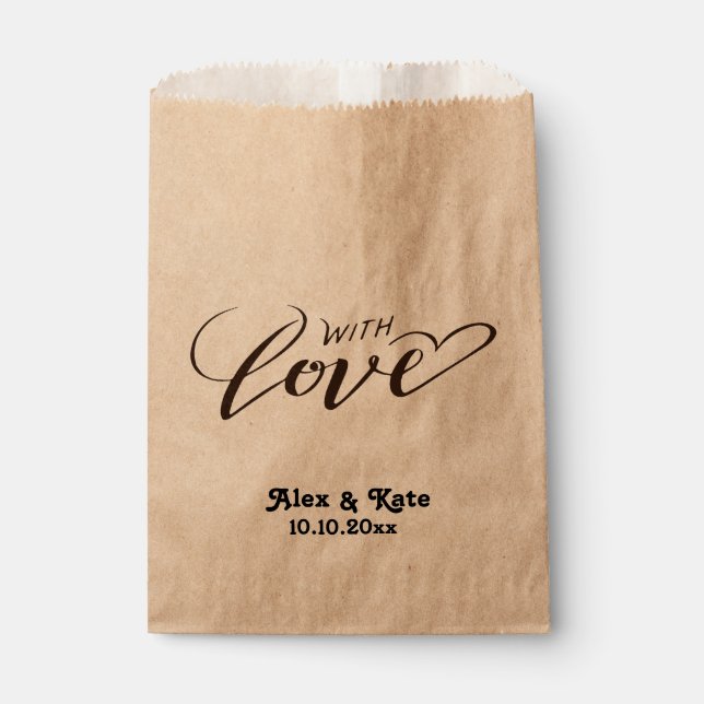 Minimalist Wedding Favor Bag (Front)