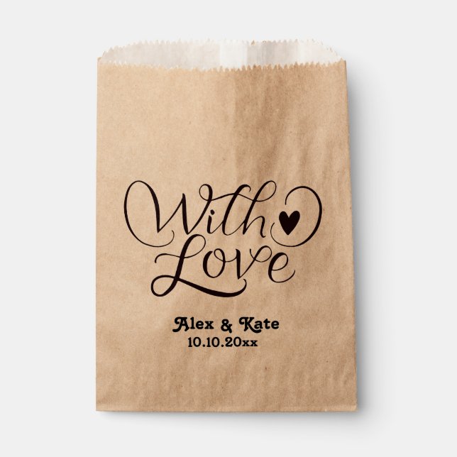 Minimalist Wedding Favor Bag (Front)