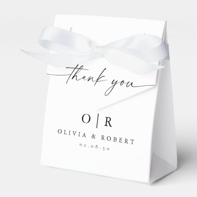 Minimalist Wedding Favor Box (Front Side)