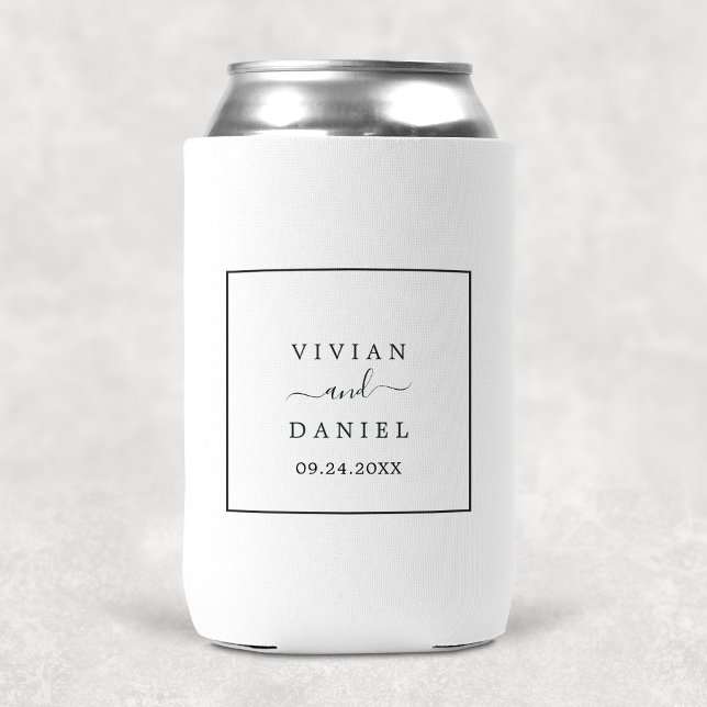 Minimalist Wedding Favor Can Cooler (Creator Uploaded)