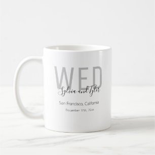 Minimalist Wedding Favor Coffee Mug