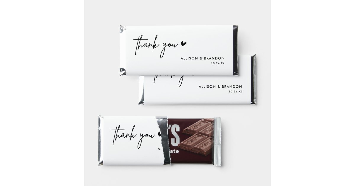 Wedding Favors for Guests Personalized Wrappers for Hershey's