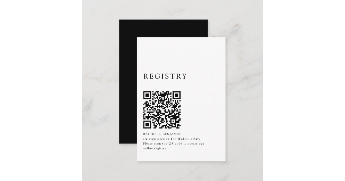 Wedding Registry Card Template, Gift Registry Card, Minimalist