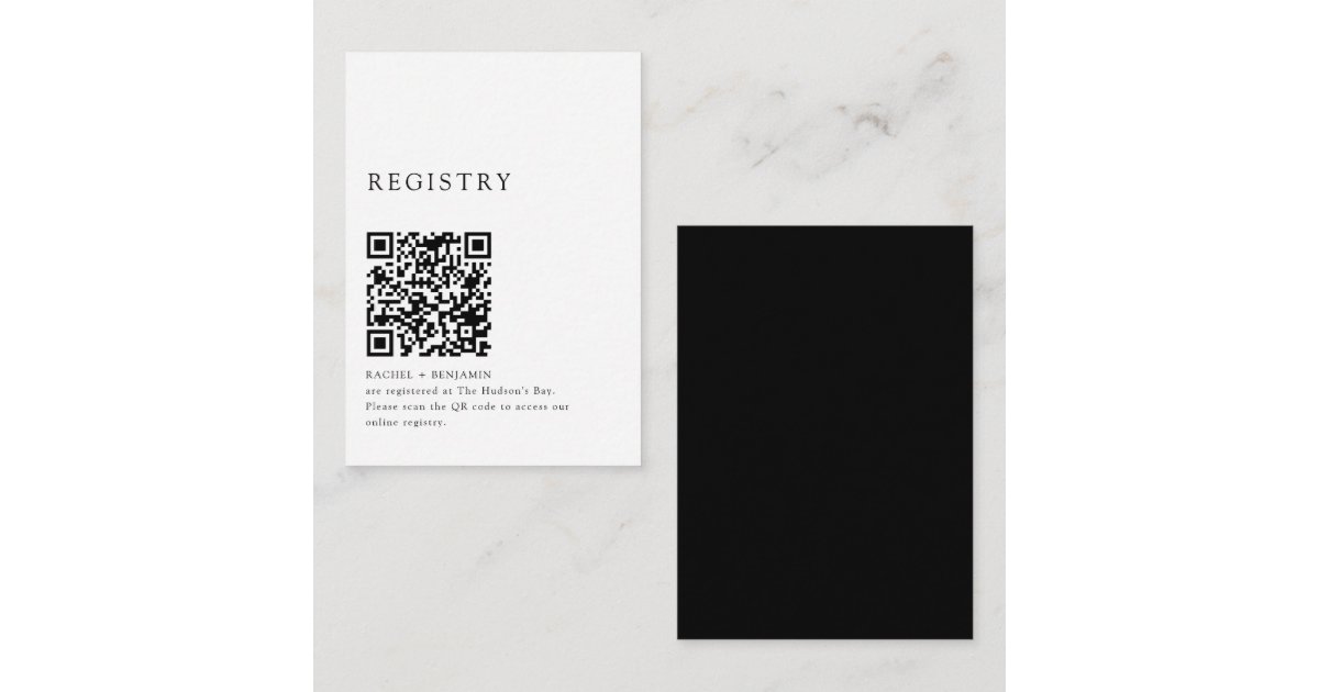 Wedding Registry Card Template, Gift Registry Card, Minimalist