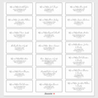 Minimalist Wedding Guest Address Labels