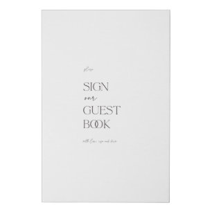 Minimalist Wedding Guest Book Sign – Elegant Serif