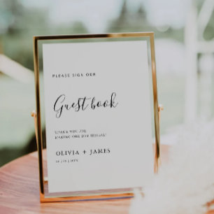 Minimalist Wedding Guest Book Sign Template