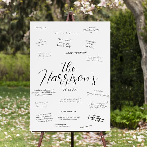 Minimalist Wedding Guest Foam Board