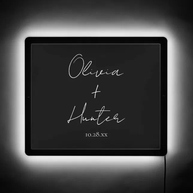 Black Signable Wedding Signature Frame