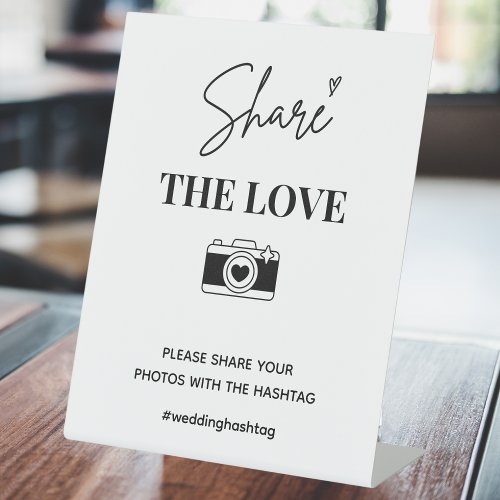 Minimalist Wedding Hashtag  Share The Love Sign