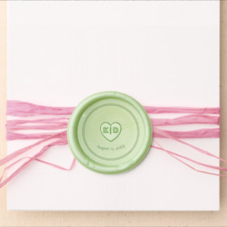 Minimalist Wedding Heart Shaped Wax Seal Sticker