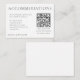 Minimalist Wedding Hotel Accommodation QR Code Enclosure Card | Zazzle