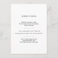 Minimalist Wedding Insert