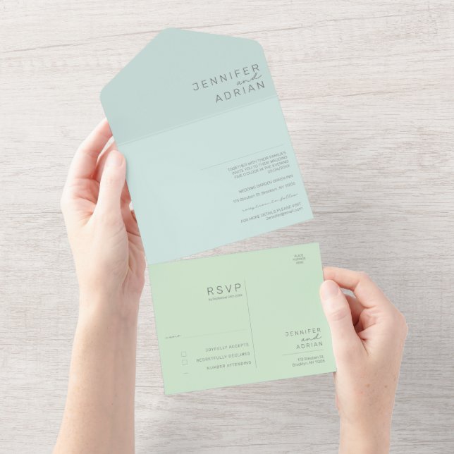 Minimalist Wedding Invitation (Tearaway)