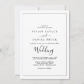 Minimalist Wedding Invitation | Zazzle