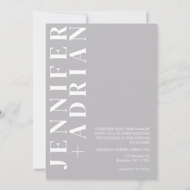 Minimalist Wedding Invitation (Back)