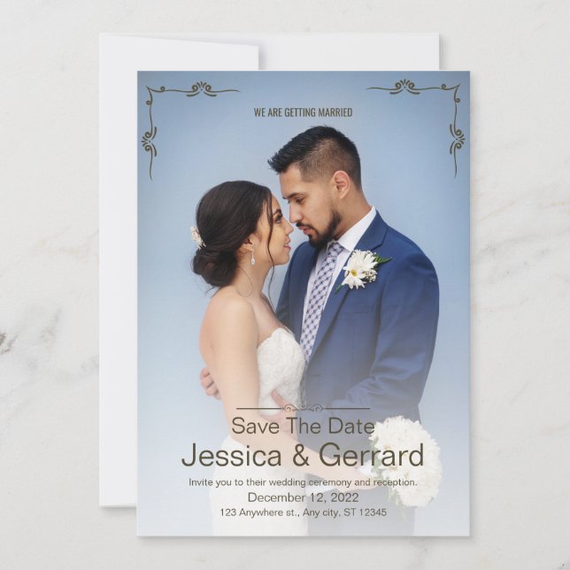 Minimalist wedding invitation (Front)