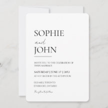 Minimalist Wedding Invitation Bundle Qr Code, Mini