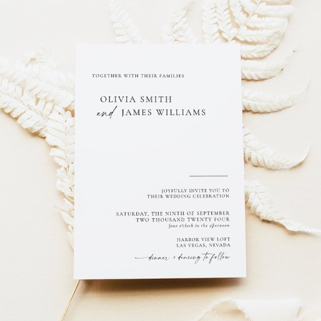 Minimalist Wedding Invitation, Elegant Wedding Invitation (Creator Uploaded)