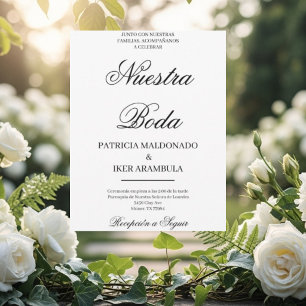  minimalist wedding invitation in spanish