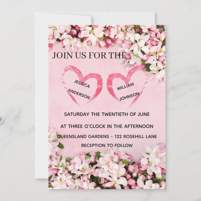 Minimalist Wedding Invitation | Modern Editable We (Front)