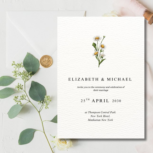 Minimalist Wedding Invitation, Modern Elegant  Invitation (Creator Uploaded)