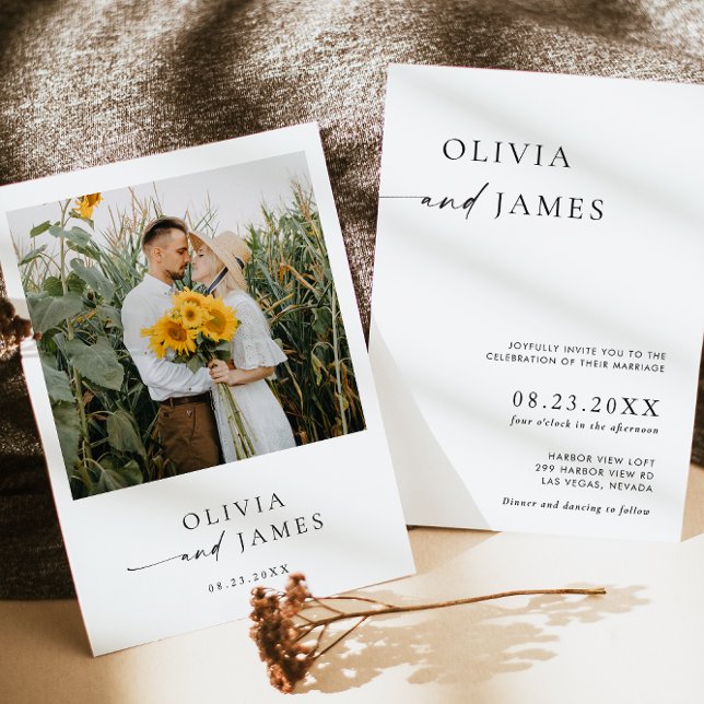 Minimalist Wedding Invitation, Modern Wedding Invitation (Creator Uploaded)