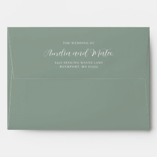 Minimalist Wedding Invitation Return Address Envelope