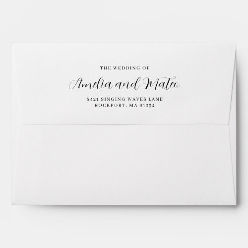 Minimalist Wedding Invitation Return Address Envelope