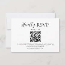 Minimalist Wedding Invitation RSVP