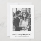 Minimalist Wedding Invitation | Simple photo  (Back)