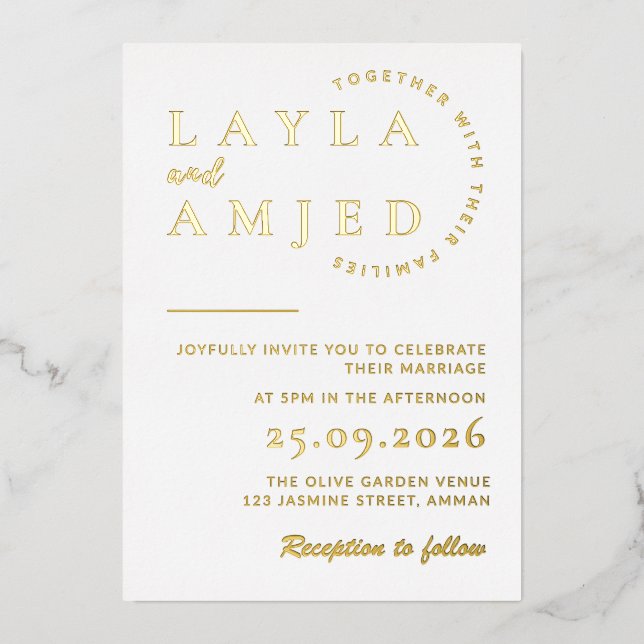 Minimalist Wedding Invitation Template (Front)