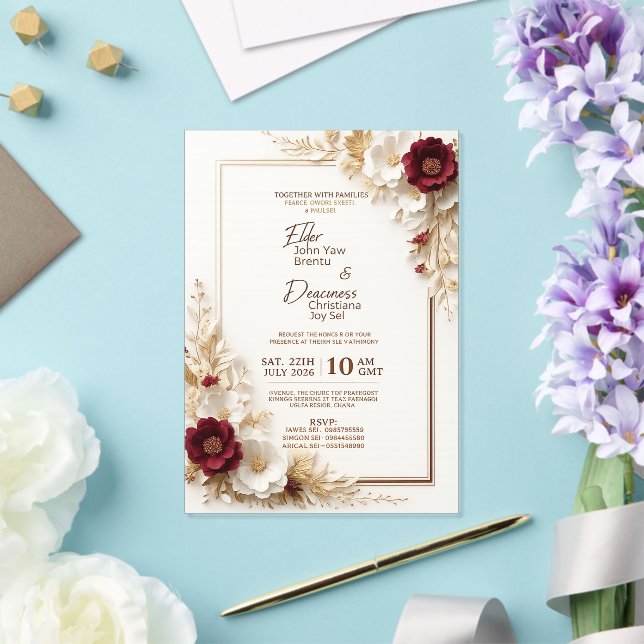 Minimalist Wedding Invitation Template (Insitu (Wedding))