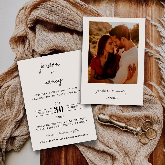 Minimalist Wedding Invitation Template (Creator Uploaded)