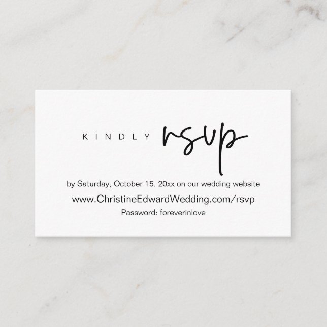 Minimalist, Wedding Invites Online RSVP Cards (Front)
