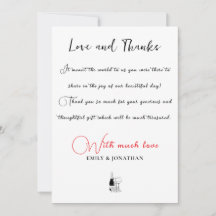 Minimalist  Wedding Love Thanks