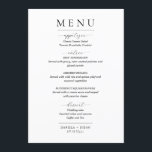 Minimalist Wedding Menu and Thank You Card<br><div class="desc">This minimalist wedding menu and thank you card template, in a neutral and easy to match color palette of black an white, features a clean, modern design that matches a variety of wedding styles and prints double sided. If you prefer to only print one of the two sides, simply delete...</div>