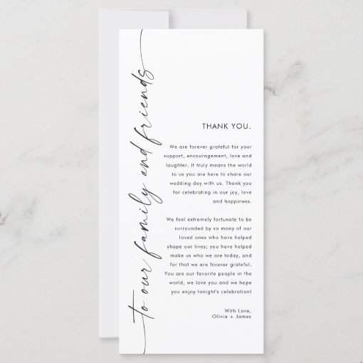 Minimalist Wedding Menu, Wedding Menu Cards | Zazzle