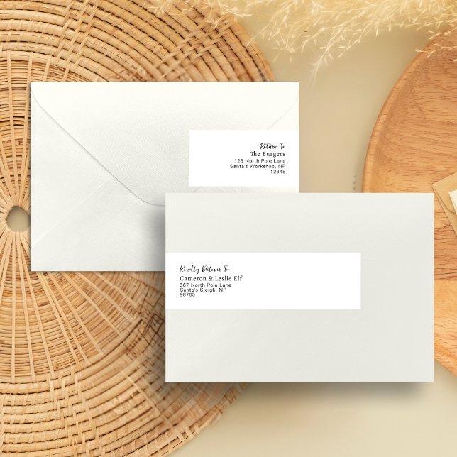 Minimalist Wedding Modern Calligraphy Guest Wrap Around Label (Creator Uploaded)