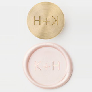 Minimalist Wedding Monogram Wax Seal Stamp