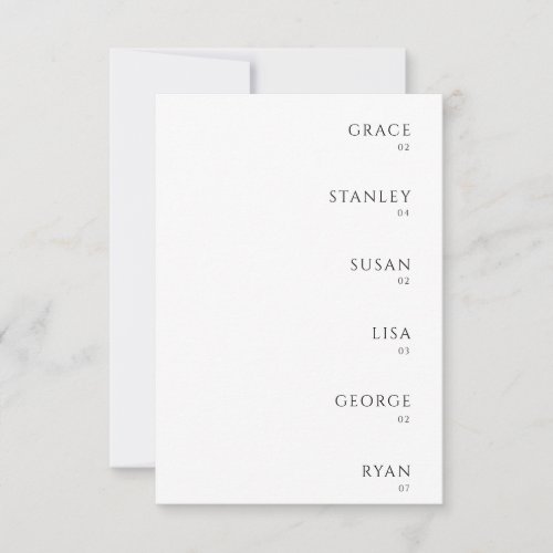 Minimalist Wedding Name Tag Table Place Cards