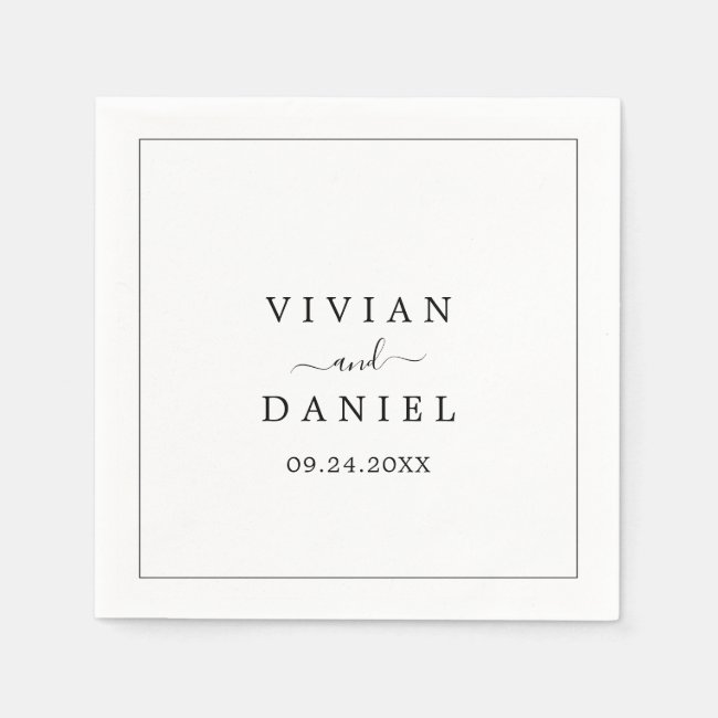 Minimalist Wedding Napkins