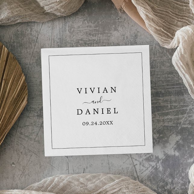Minimalist Wedding Napkins (Creator Uploaded)
