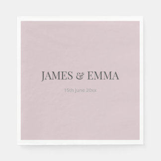 Minimalist Wedding Napkins | Dusky Rose