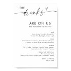 Minimalist Wedding Open Bar Sign | Modern Bar Sign