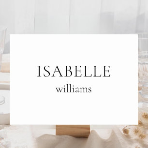 Minimalist Wedding Party Dinner and Special Events Table Number
