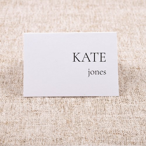 Minimalist Wedding Party Dinner Reserved Seating Place Card