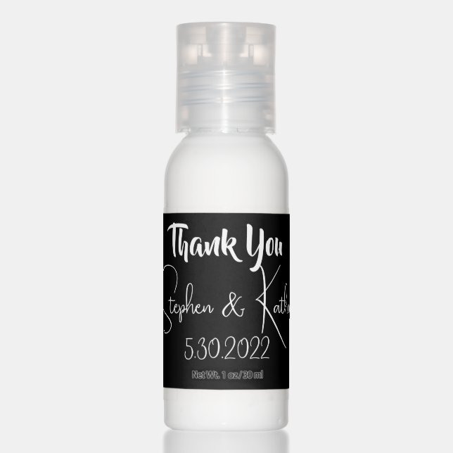 Minimalist Wedding Personalized Hand Lotion Travel (Front)