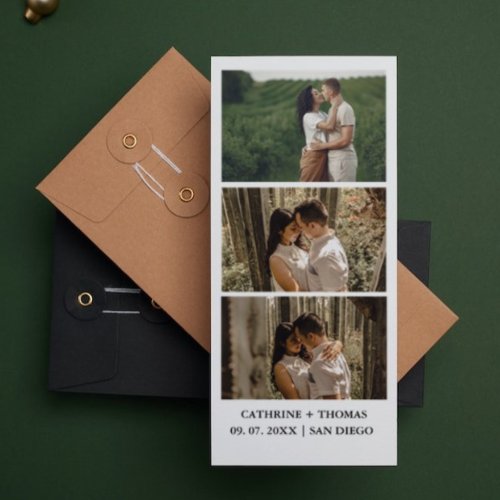 Minimalist Wedding Photo booth overlay Thank You  Save The Date