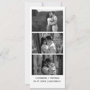 Minimalist Wedding Photo booth overlay Thank You  Save The Date